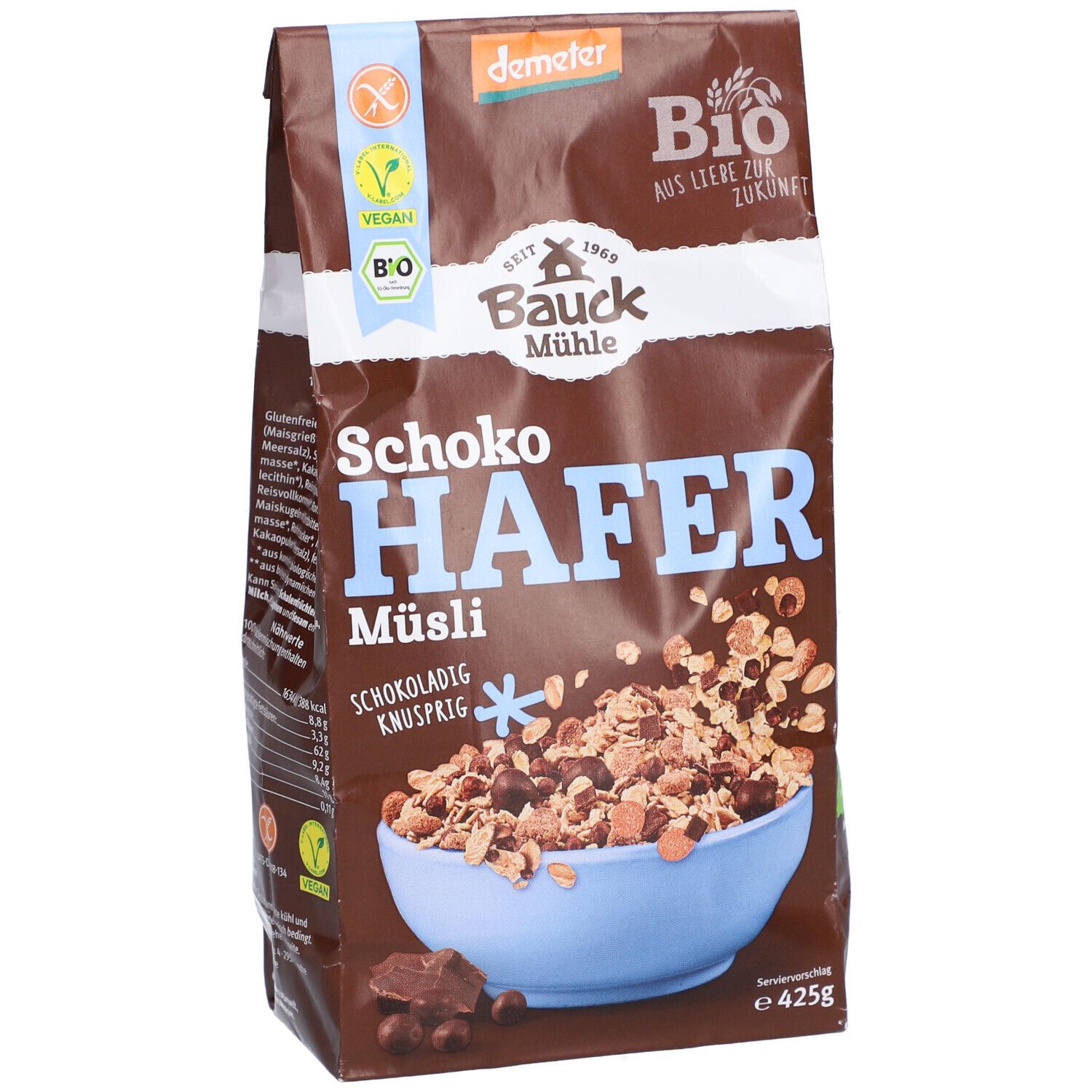 Bauckhof Muesli d'avoine au chocolat, sans gluten