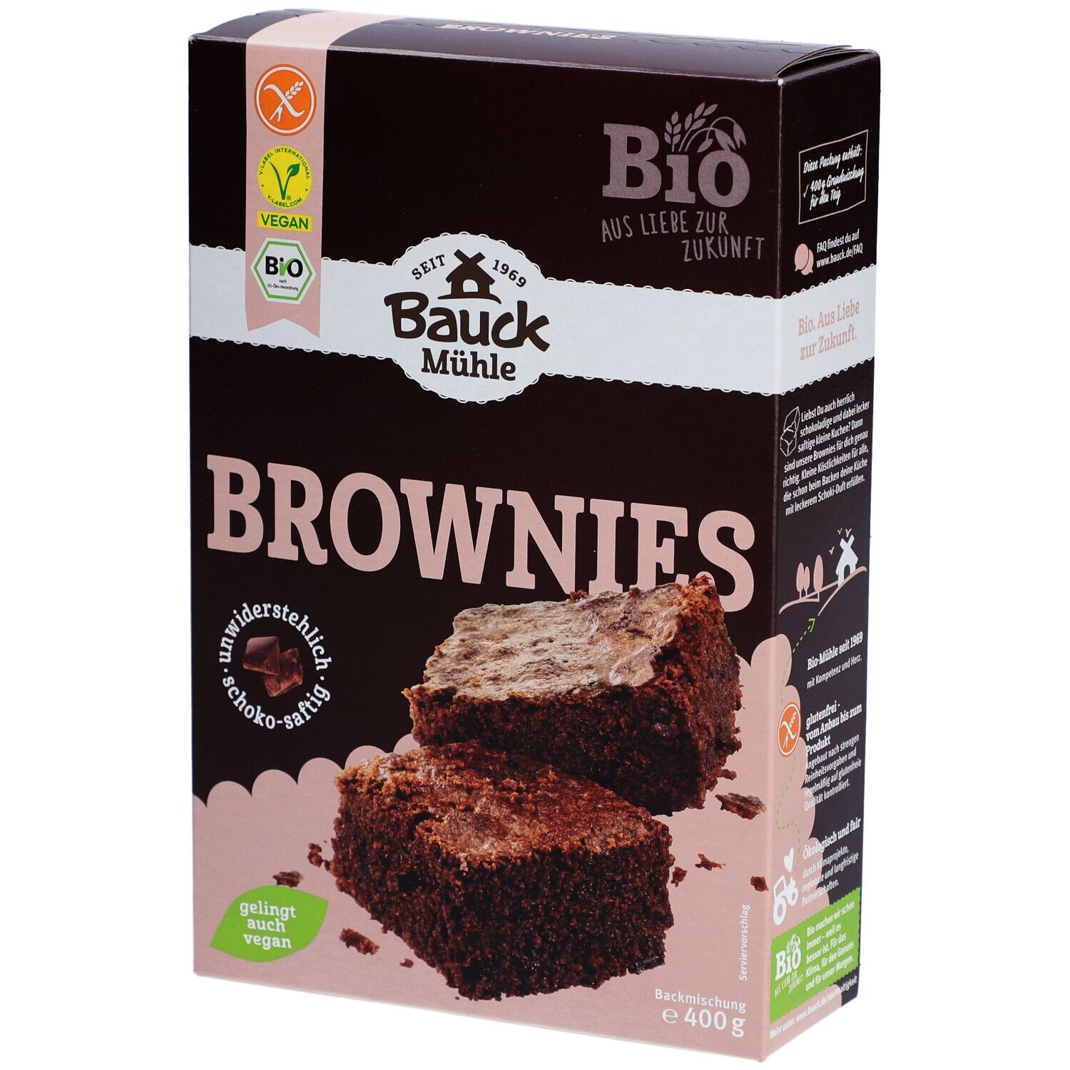 Bauckhof Brownies Mélange à pâtisserie, sans gluten