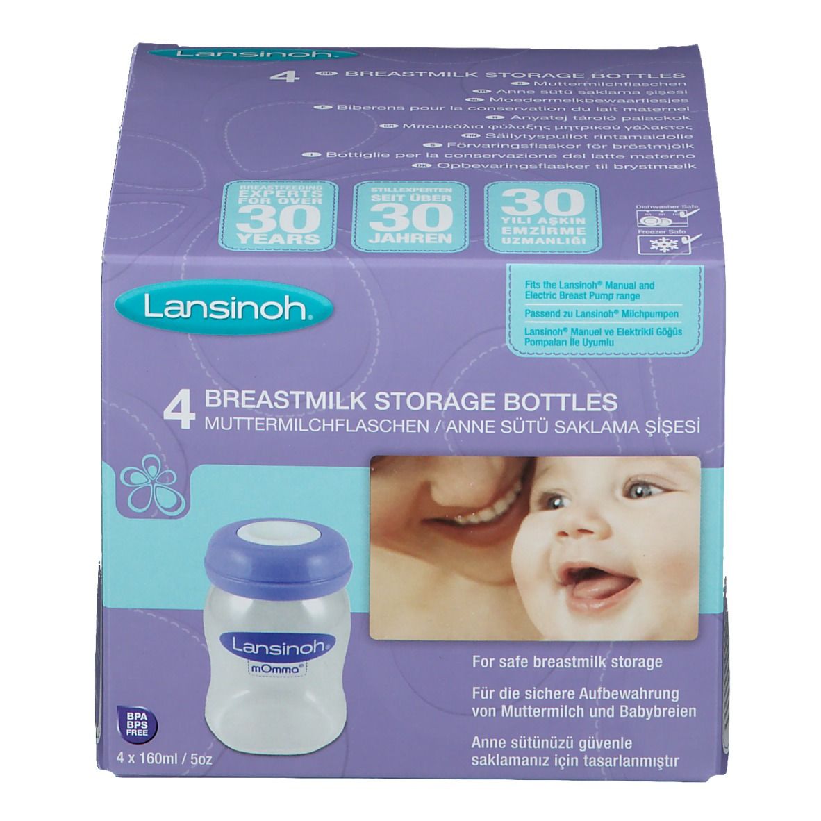 Lansinoh® Biberon de lait maternel 160 ml