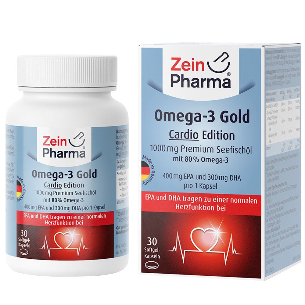 ZeinPharma® Omega 3 Kapseln Gold Cardio Edition