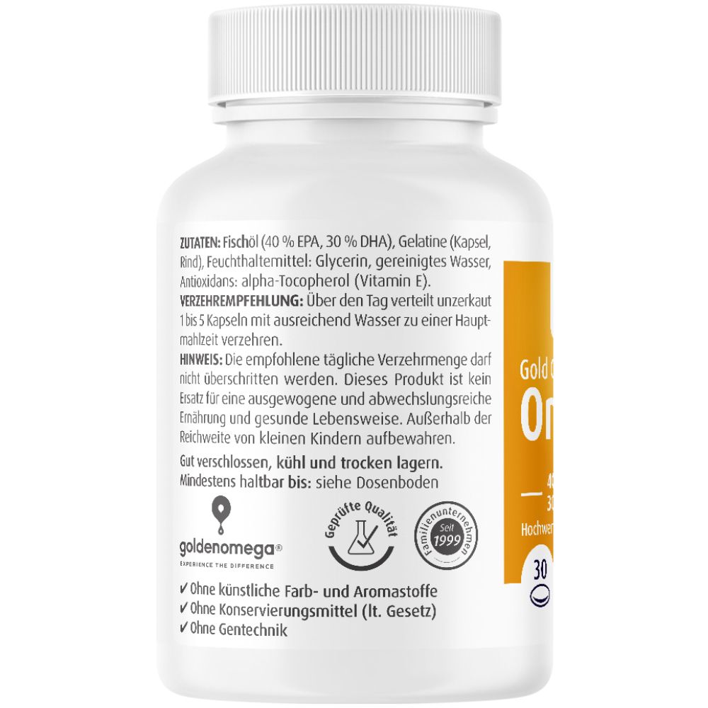 ZeinPharma® Omega 3 Kapseln Gold Cardio Edition