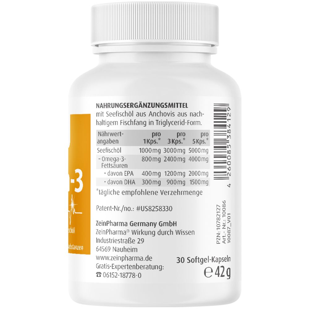 ZeinPharma® Omega 3 Kapseln Gold Cardio Edition