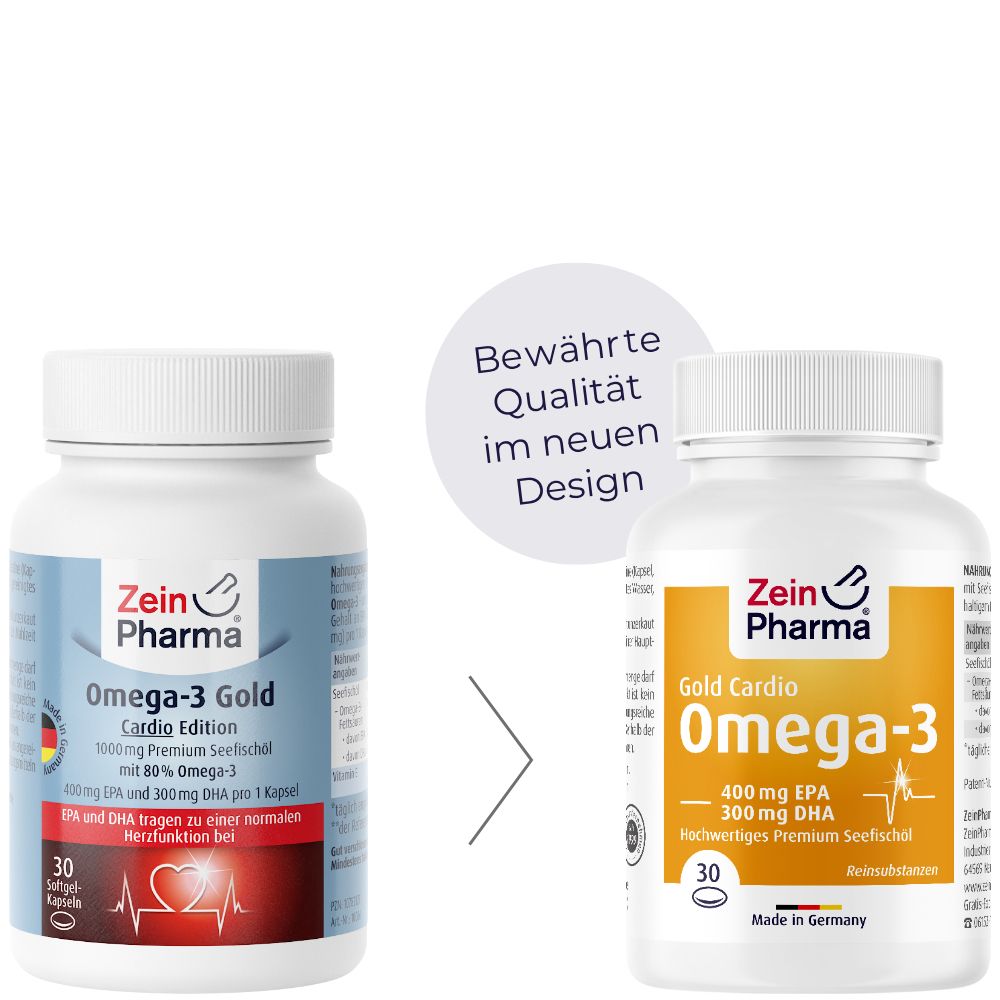 ZeinPharma® Omega 3 Kapseln Gold Cardio Edition