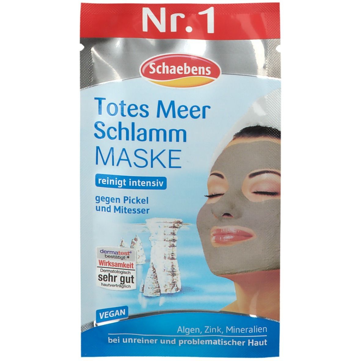 Schaebens 10 x Totes Meer Schlamm Maske je 15 ml gegen Pikel  Hautunreinheiten