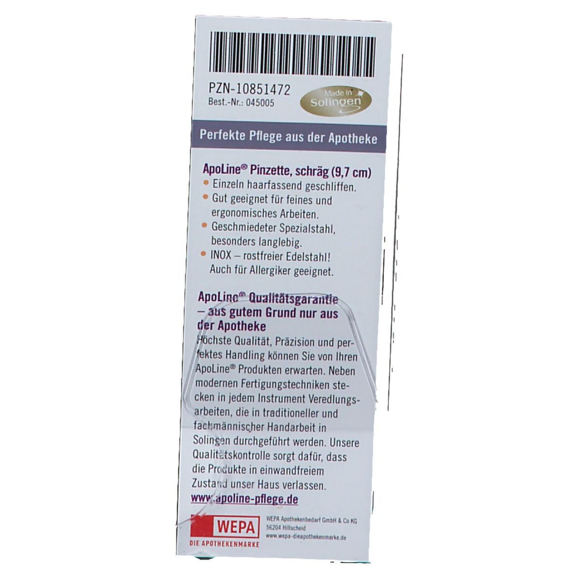 ApoLine® Pinces à épiler en acier inoxydable (INOX)