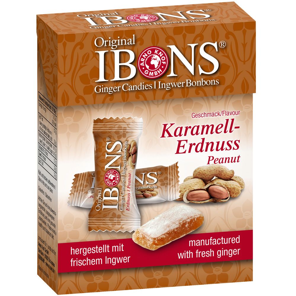Original IBONS® Karamell-Erdnuss Ingwer Kaubonbons