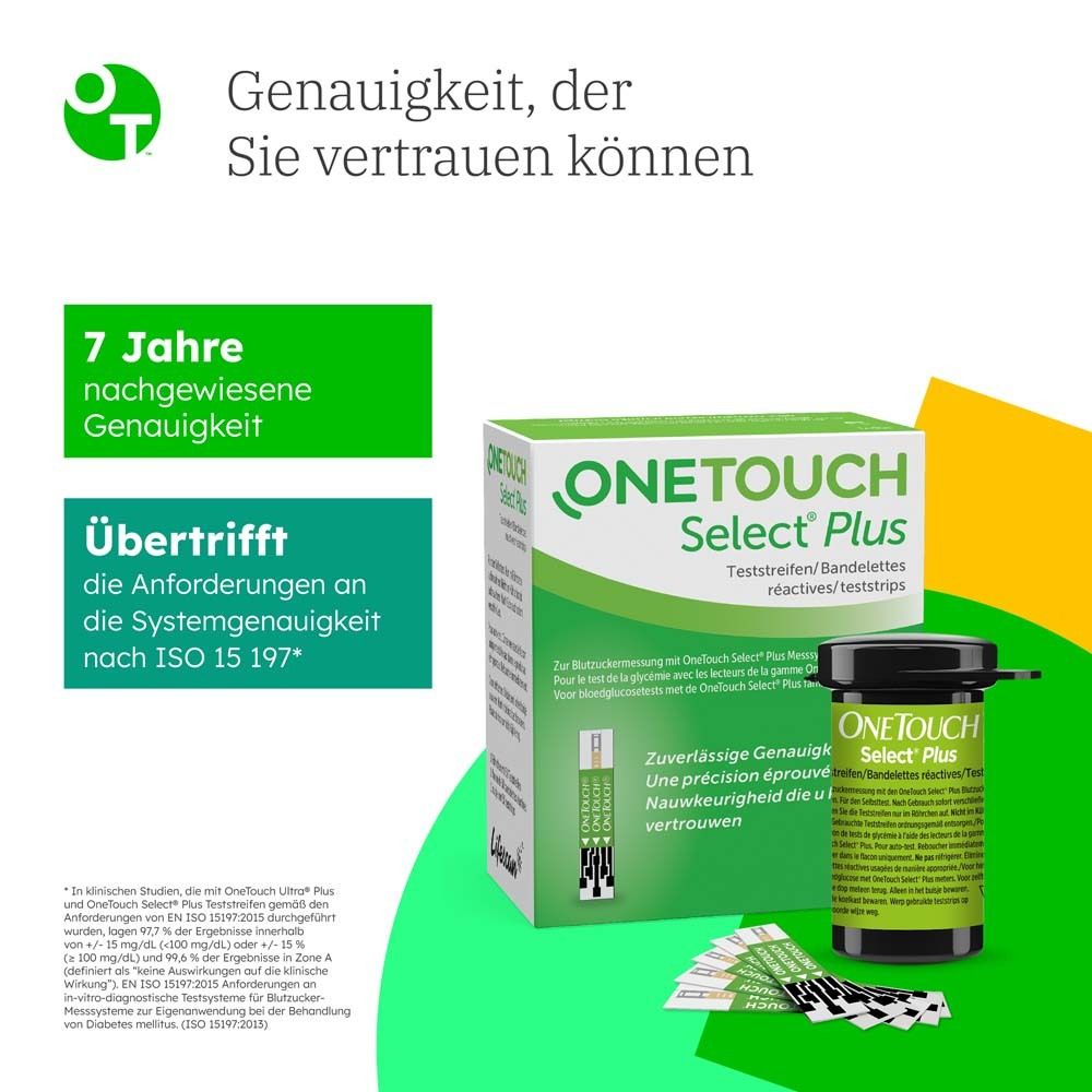 OneTouch Select® Plus Blutzuckerteststreifen zur Blutzucker-Messung bei Diabetes (Zucker-Krankheit)