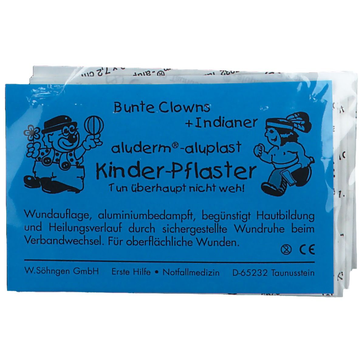 aluderm® -aluplast Kinder-Pflaster Bunte Clowns + Indianer