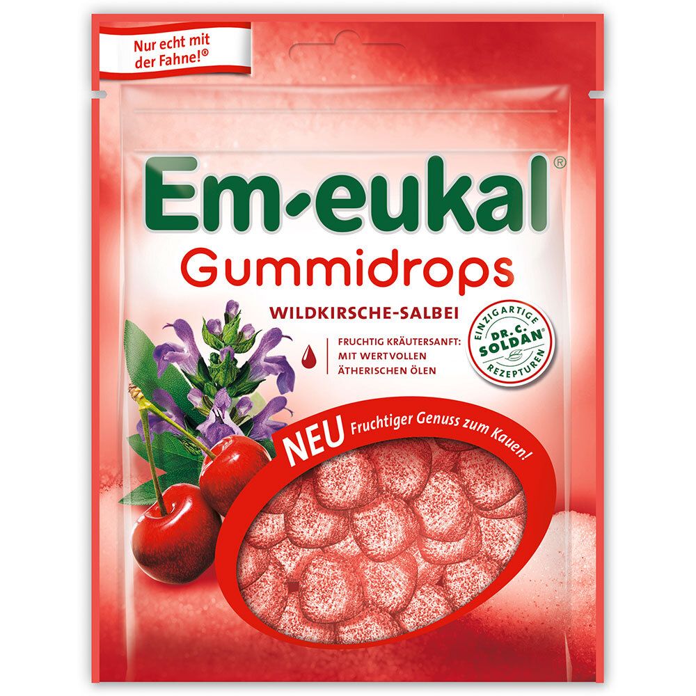 Em-eukal® gouttellettes en caoutchouc sucrées cerise - sauge