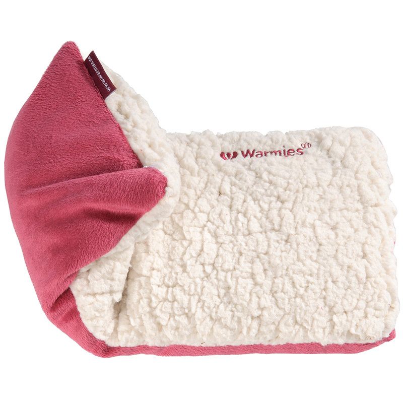 Warmies® HOT-PAK® Coussinet Sherpa beige/rouge