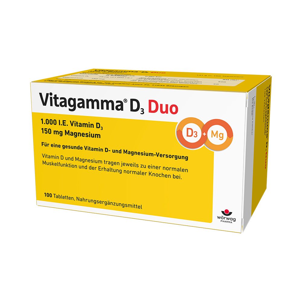 Vitagamma® D3 DUO 1.000 I.E. Vitamine D3 150 mg Magnesium NEM