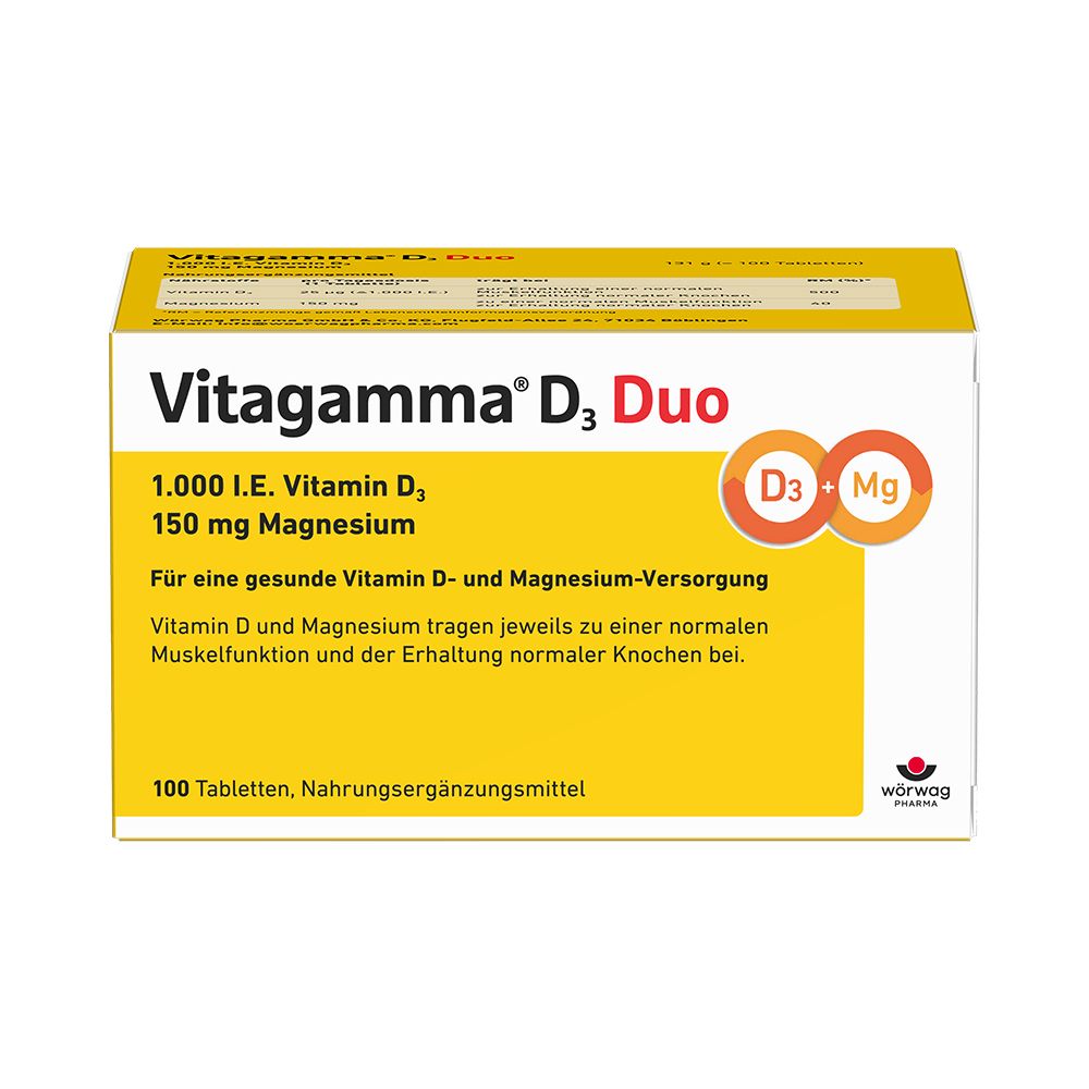 Vitagamma® D3 DUO 1.000 I.E. Vitamine D3 150 mg Magnesium NEM