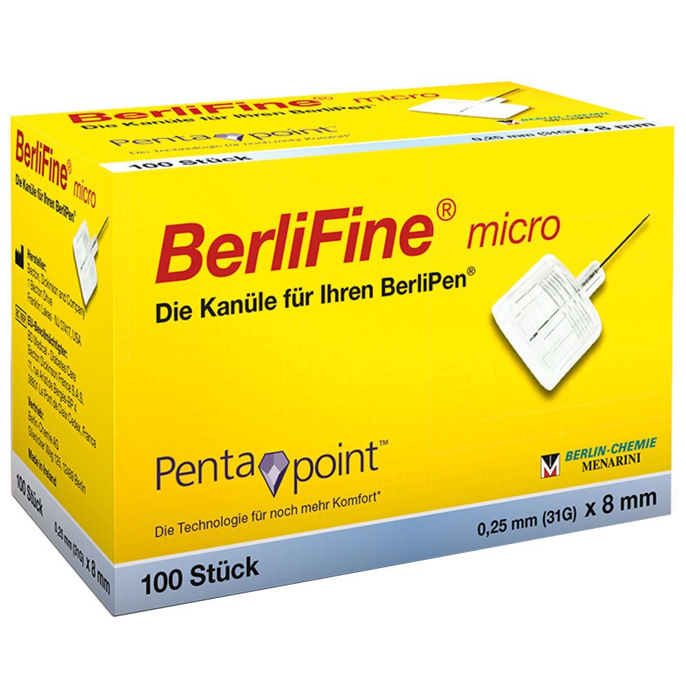 BERLIFINE micro Kanülen 0,25x8 mm