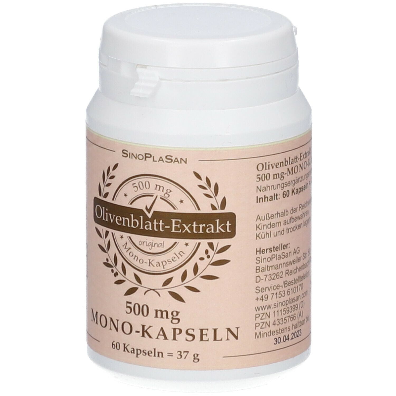 Olivenblattextrakt 500 mg Mono-Kapseln