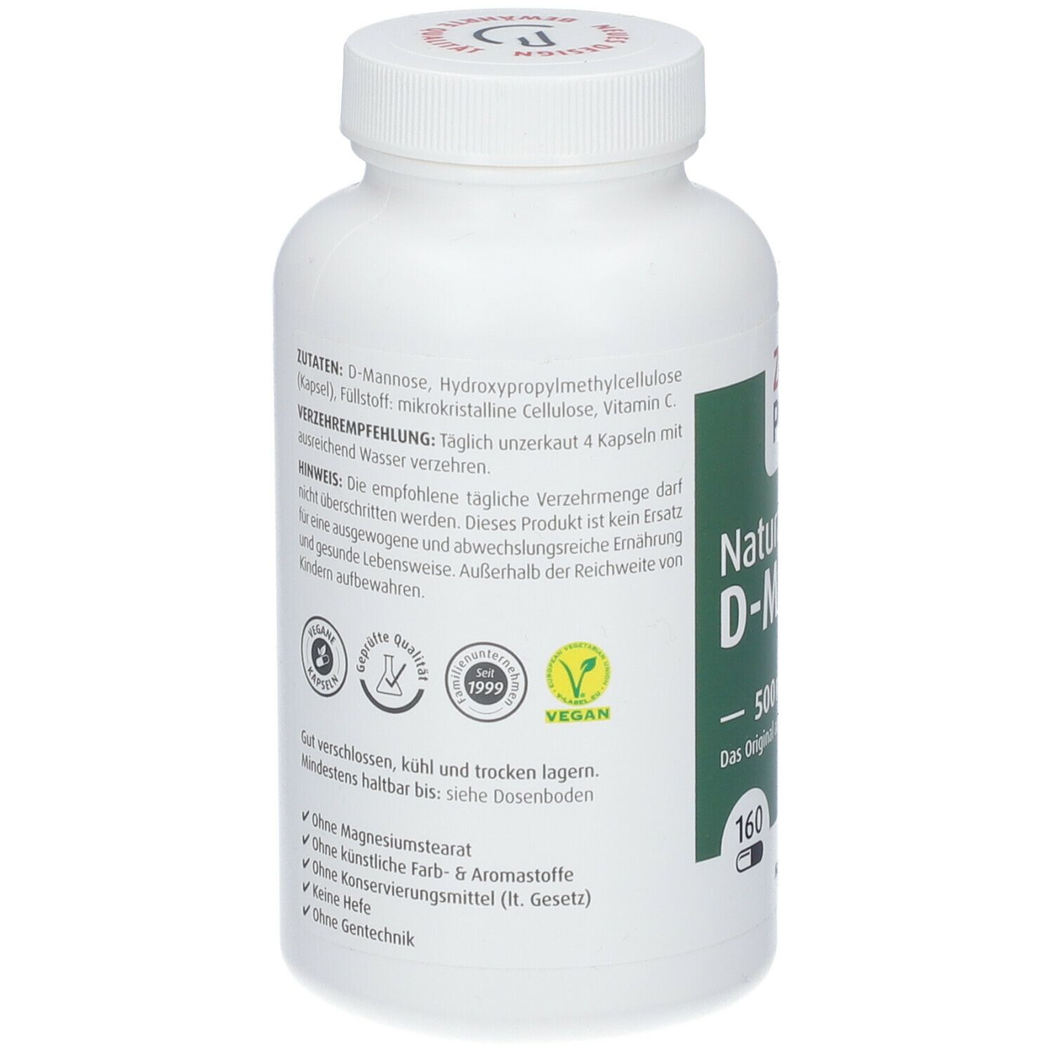 ZeinPharma® Natural D Mannose Kapseln 500 mg