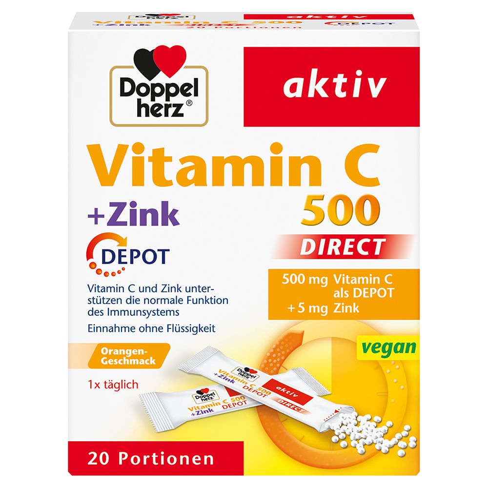 Doppelherz® aktiv Vitamine C 500 + Zinc Depot DIRECT
