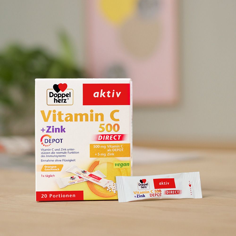 Doppelherz® aktiv Vitamine C 500 + Zinc Depot DIRECT