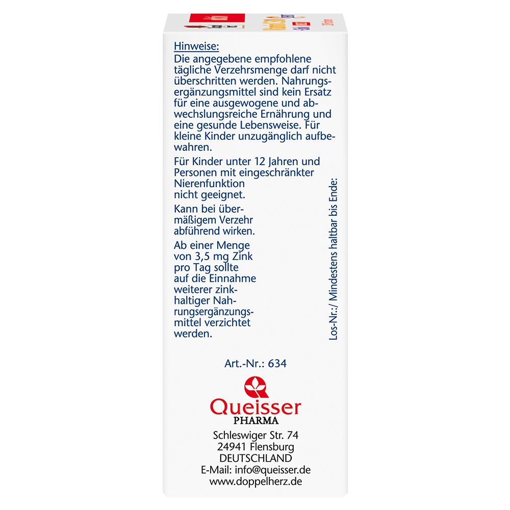 Doppelherz® aktiv Vitamine C 500 + Zinc Depot DIRECT