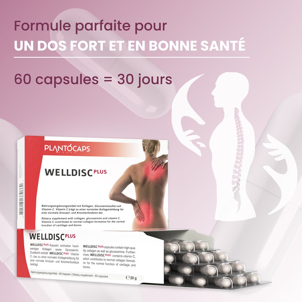 Emballage de plantoCAPS WELLDISC PLUS, vu de trois quarts avant.