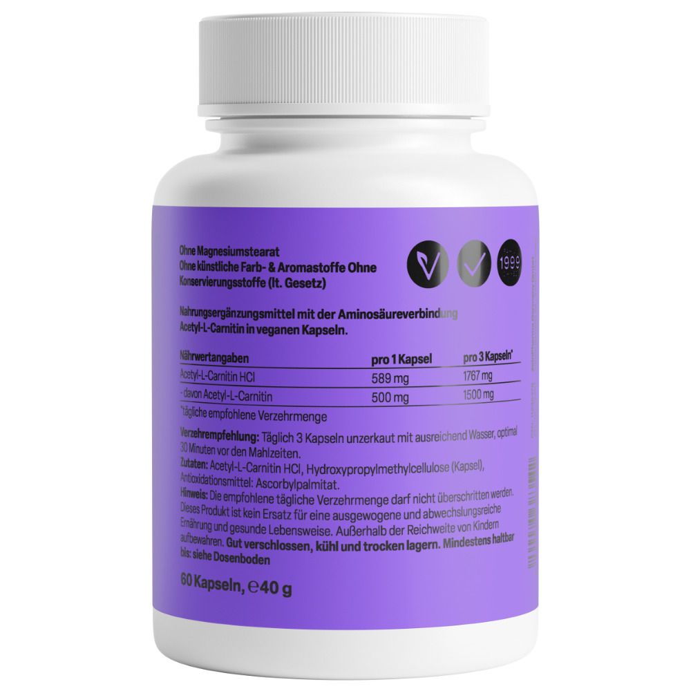 Acetyl L Carnitine capsules 500 mg ZeinPharma