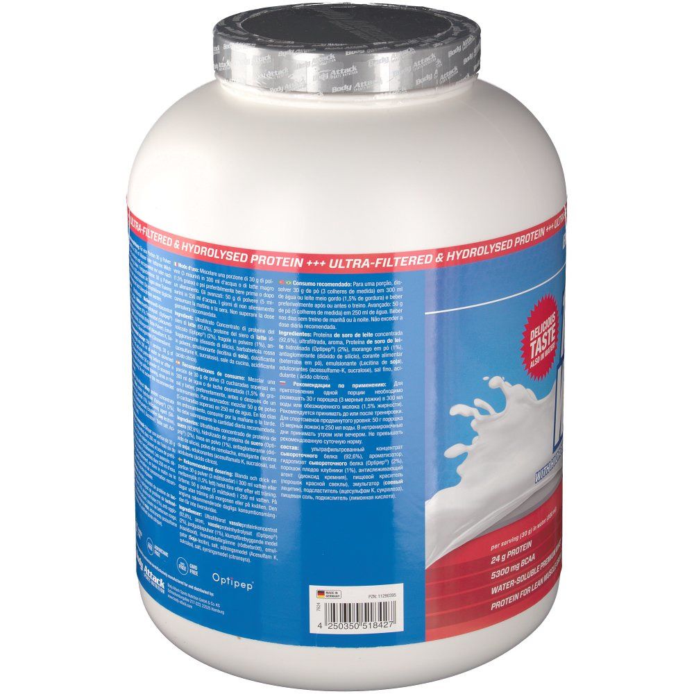 Body Attack 100 % Whey Protein Strawberry Pulver