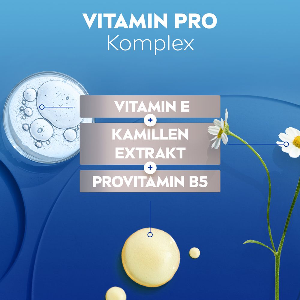 Crème NIVEA MEN Sensitive: Vitamine E, extrait de camomille, Provitamine B5. Apaise la peau sensible.