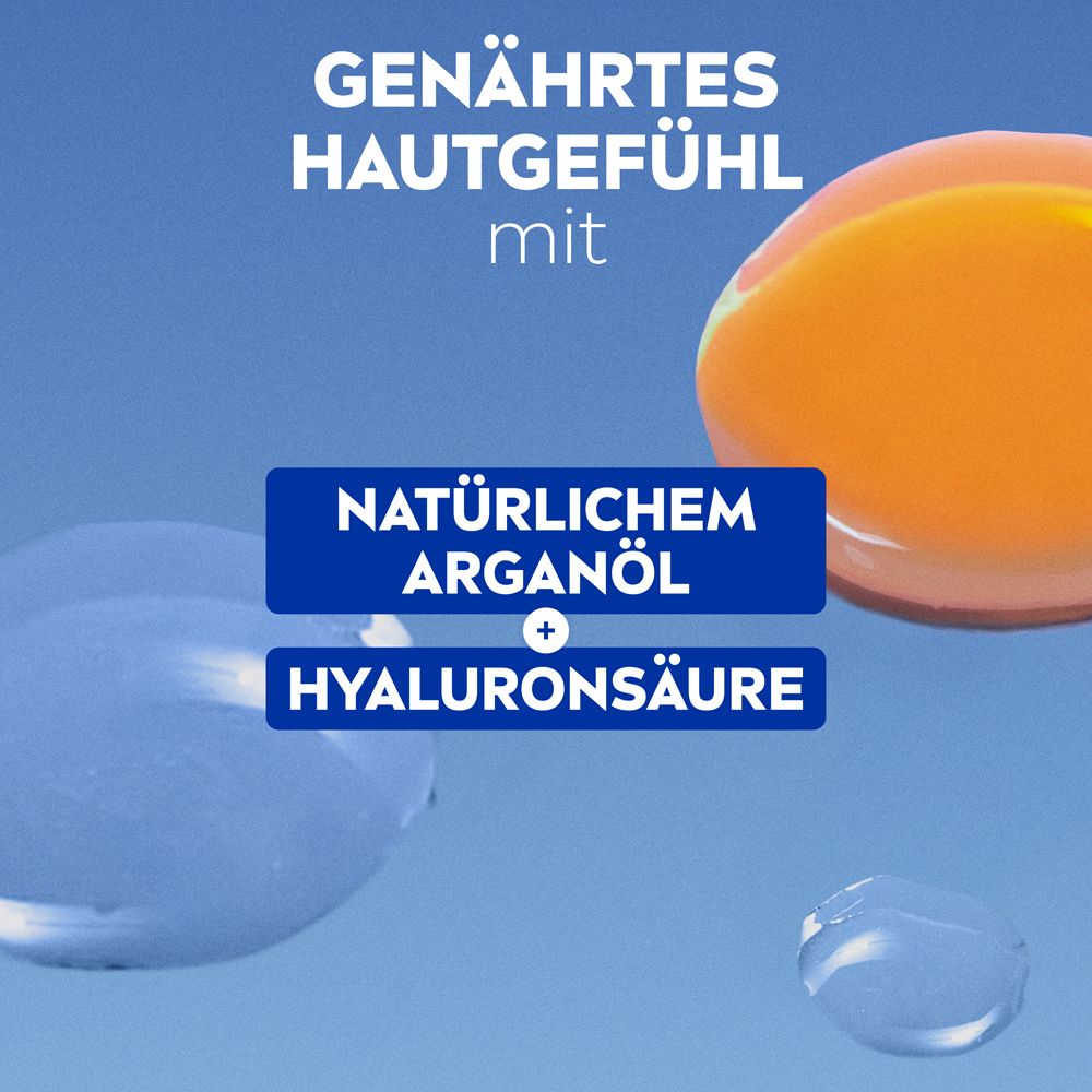 NIVEA Reinigungstücher mit natürlichem Arganöl und Hyaluronsäure für genährtes Hautgefühl.