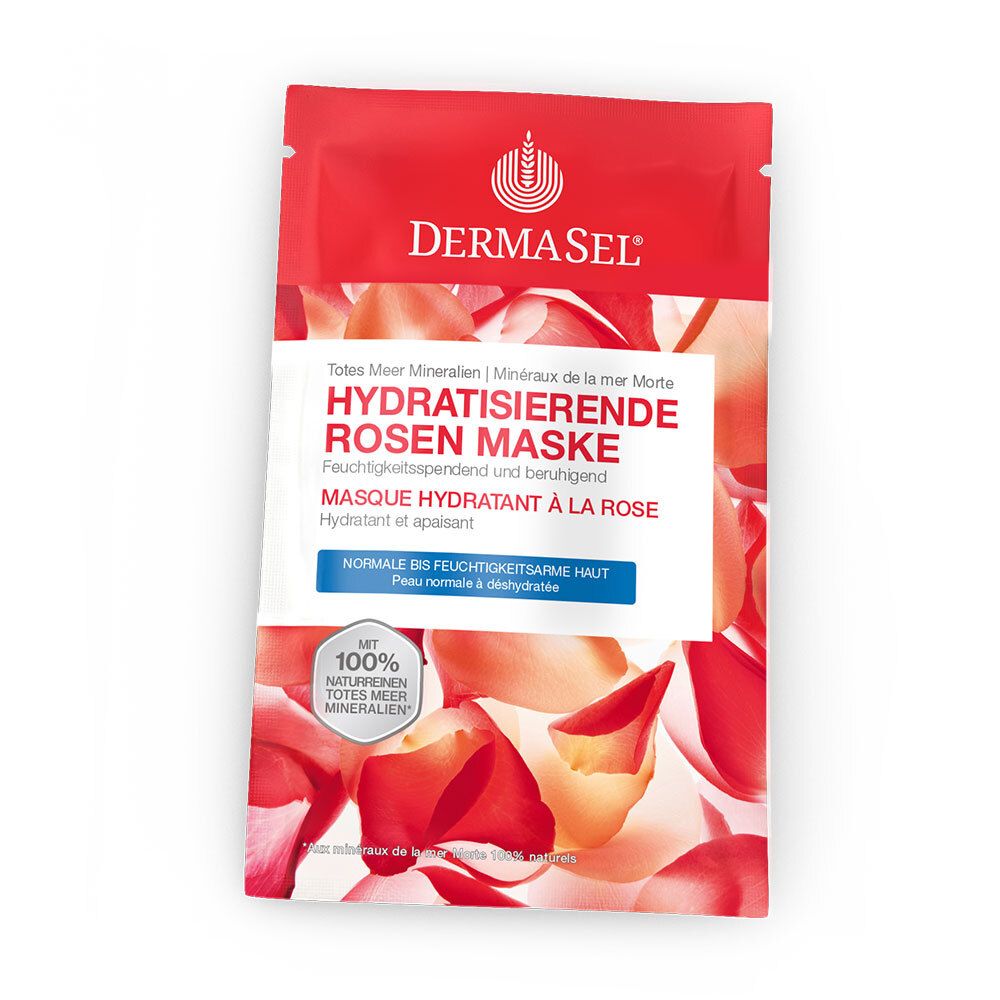 DERMASEL® Masque hydratant aux minéraux de la Mer Morte à la Rose
