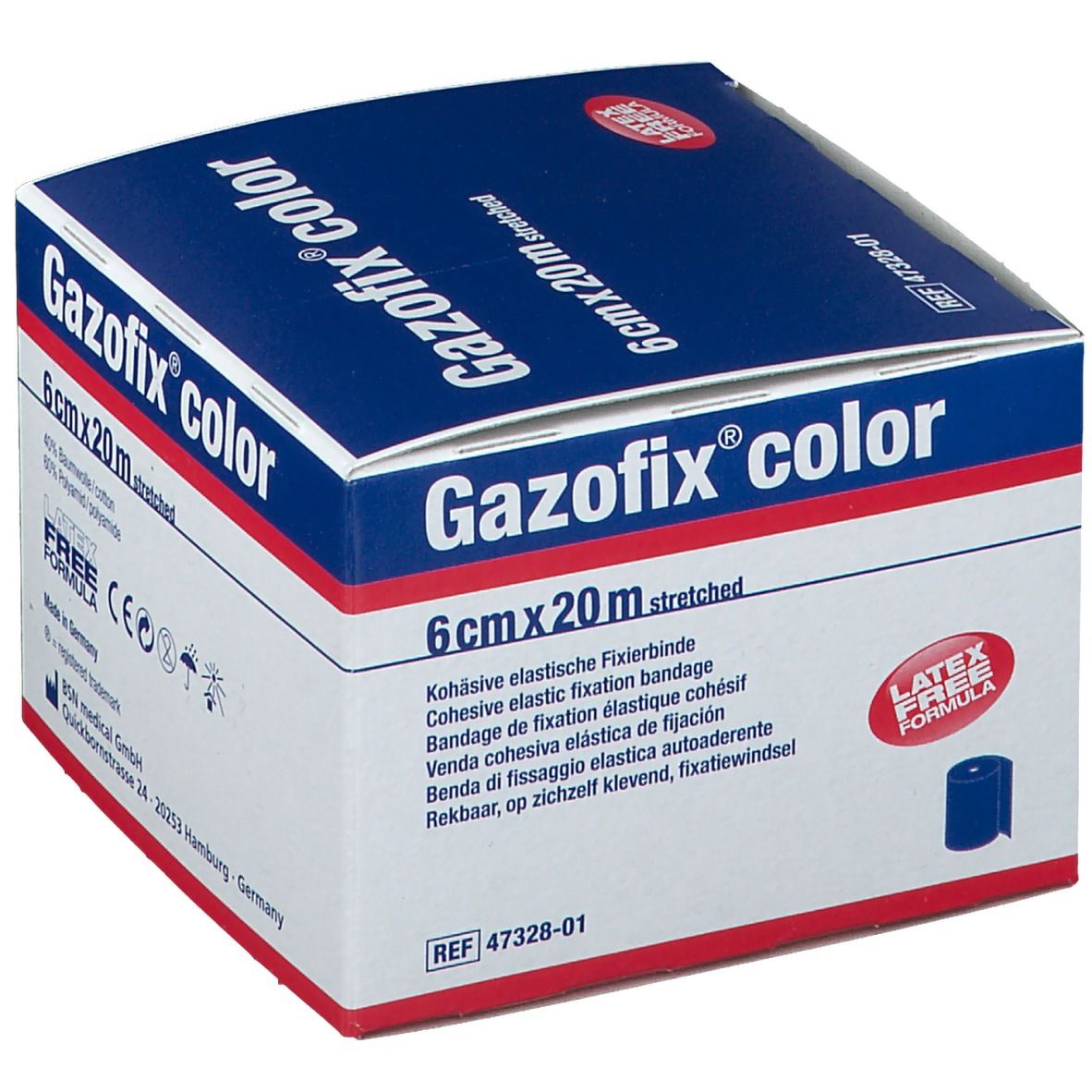 Gazofix® color 6 cm x 20 m blau