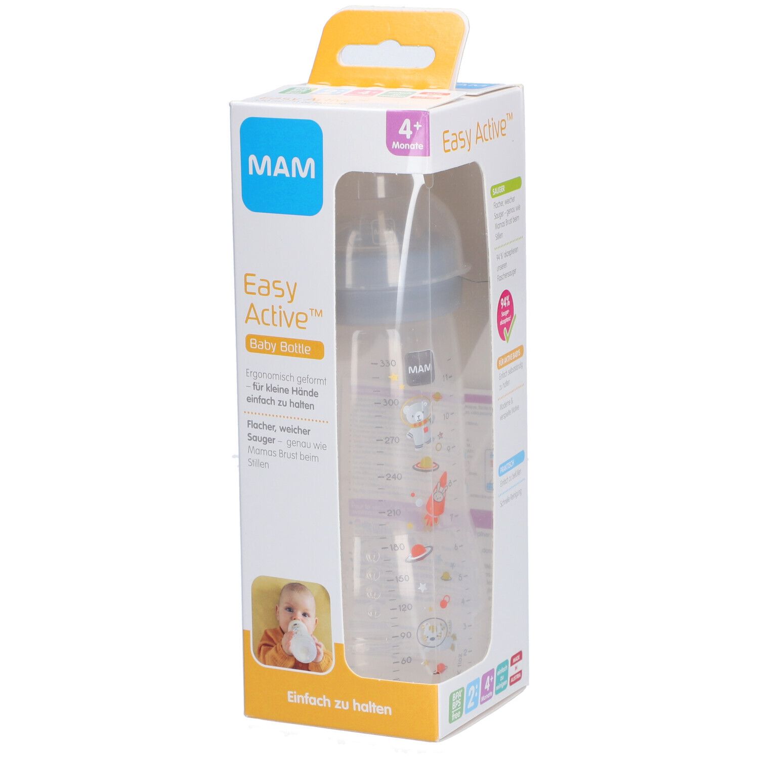 MAM Easy Active™ Biberon 330 ml Deep Ocean - Transparent