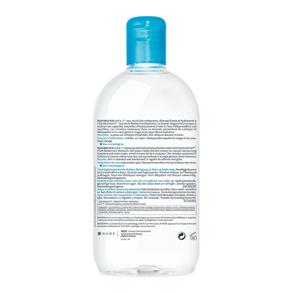 BIODERMA Hydrabio H2O Eau micellaire démaquillante hydratante