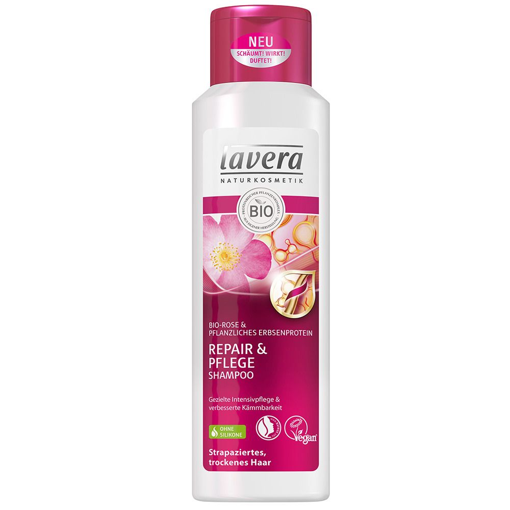 lavera Repair & Pflege Shampoo Bio-Rose & Pflanzliches Erbsenprotein