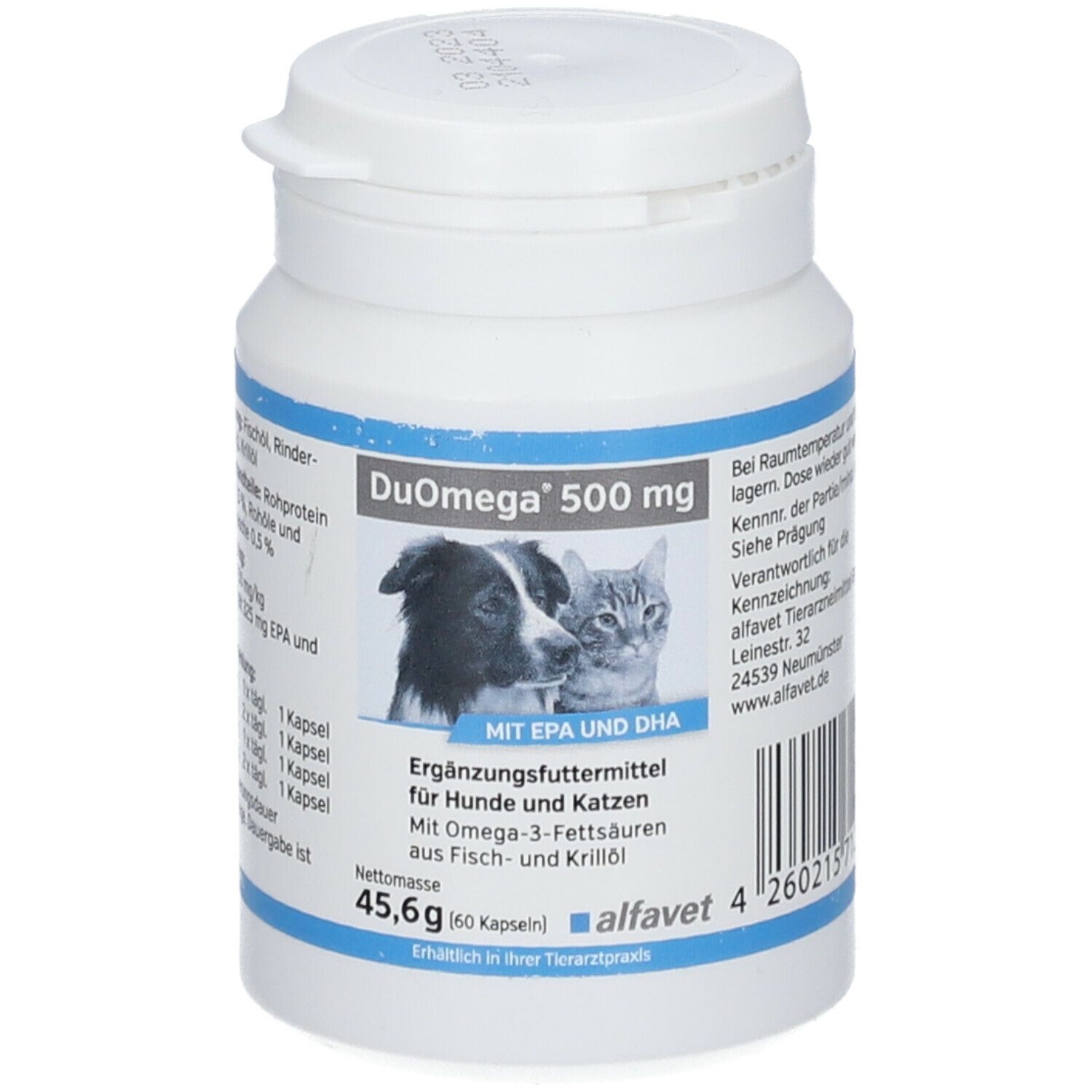 DuOmega® 500 mg pour chiens et chats