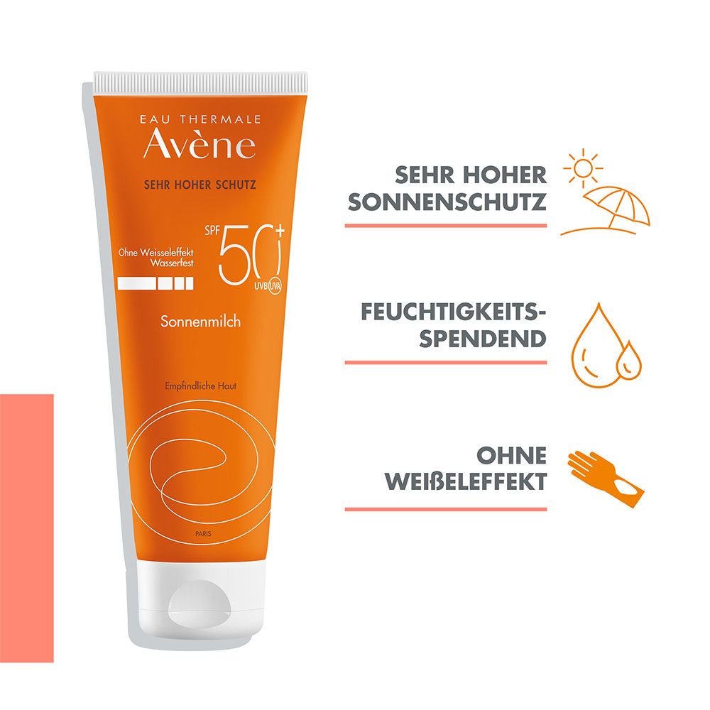 Avène SunSitive Sonnenmilch LSF 50+ - Hochverträglicher Sonnenschutz für empfindliche Haut