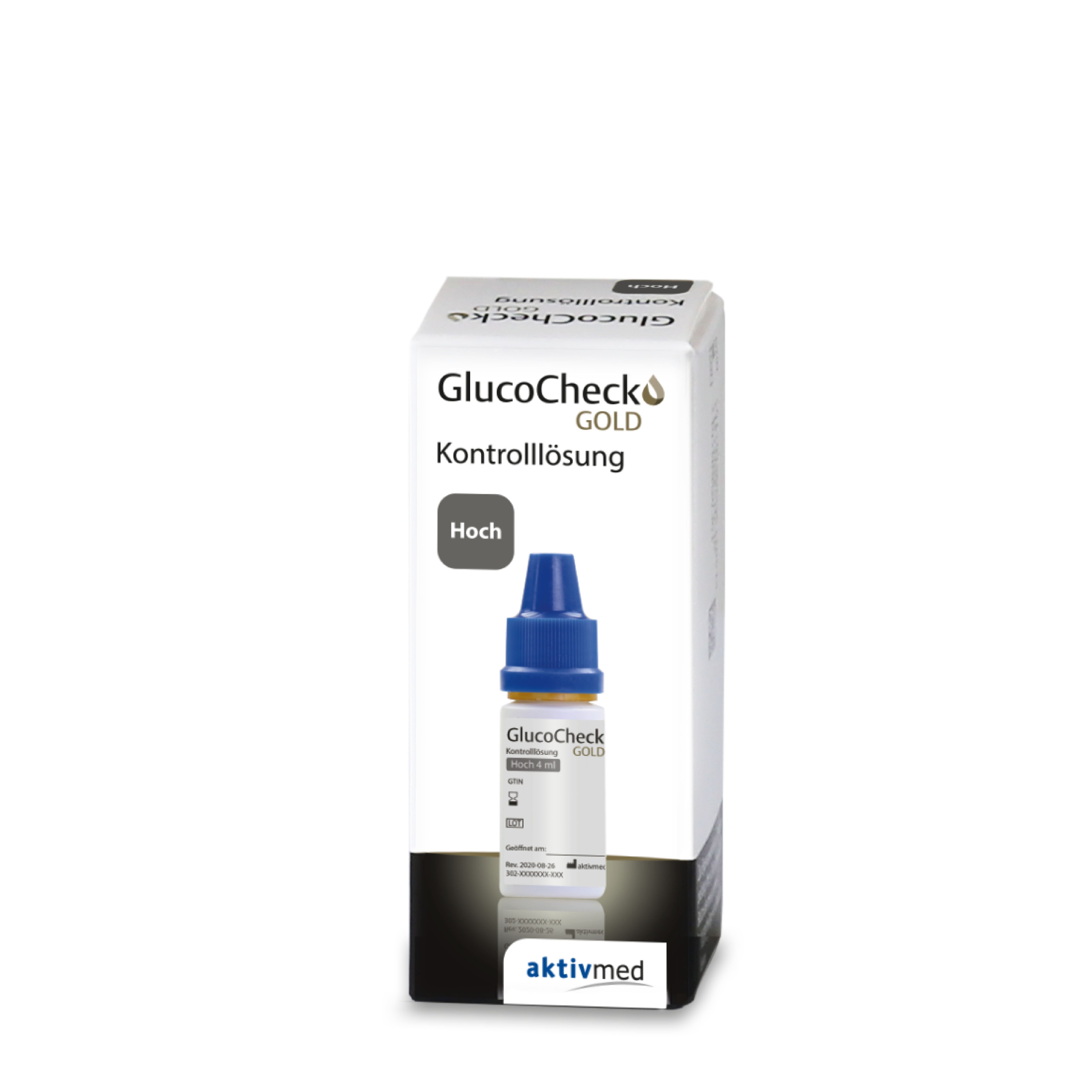 GLUCOCHECK GOLD Kontrolllösung hoch