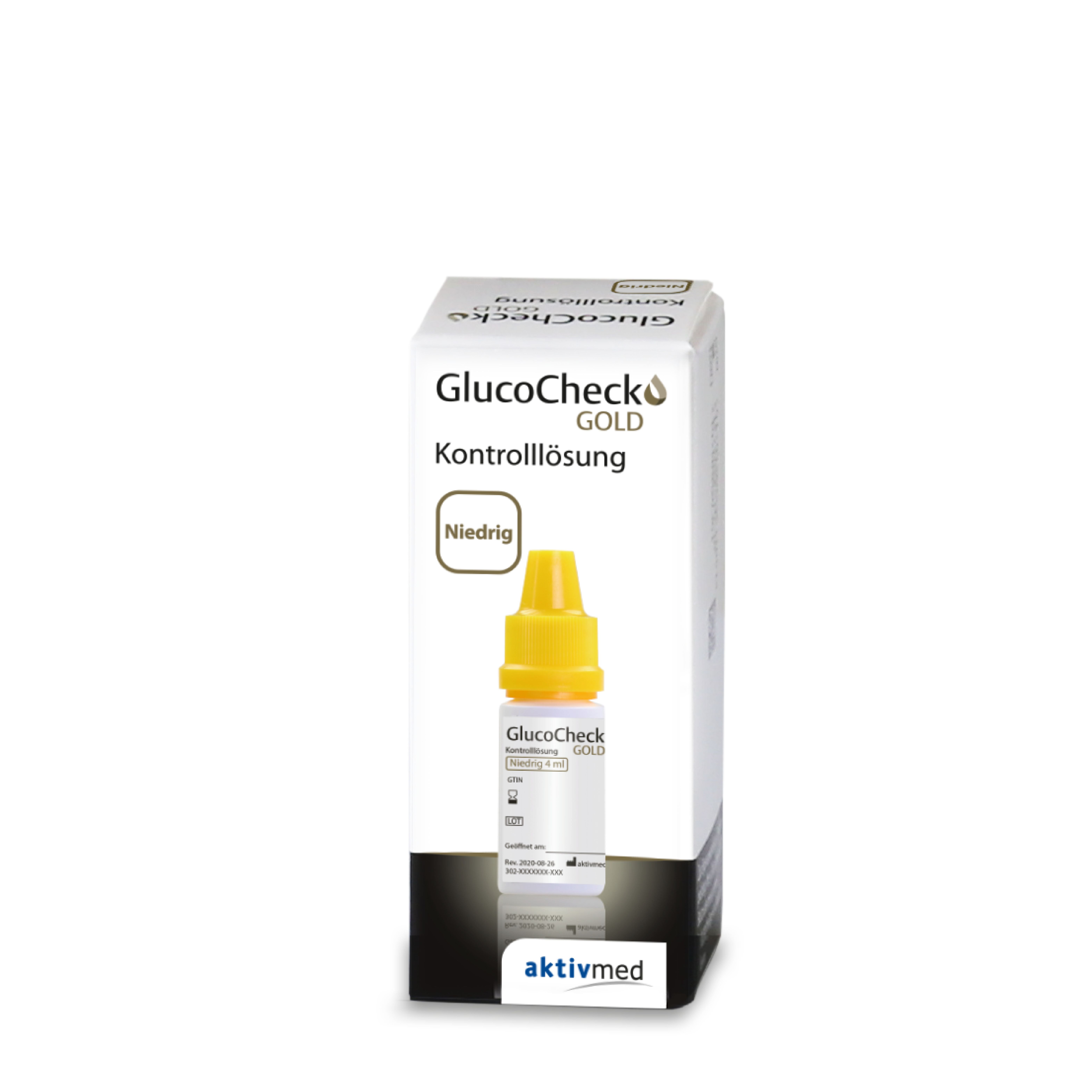 GLUCOCHECK GOLD Kontrolllösung niedrig