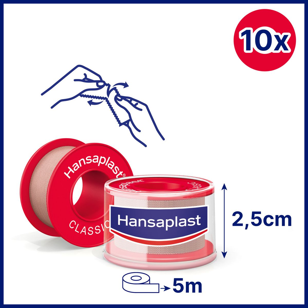 Hansaplast Fixierpflaster Classic 2,5 cm x 5 m
