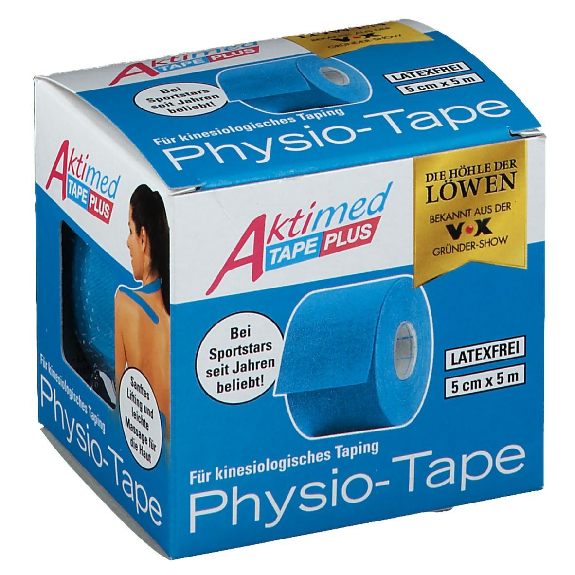 AKTIMED Tape Plus elast.m.Zusatzn.5cmx5m lightblue