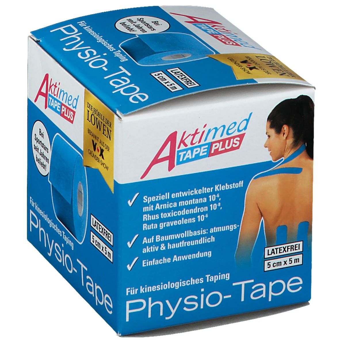 AKTIMED Tape Plus elast.m.Zusatzn.5cmx5m lightblue