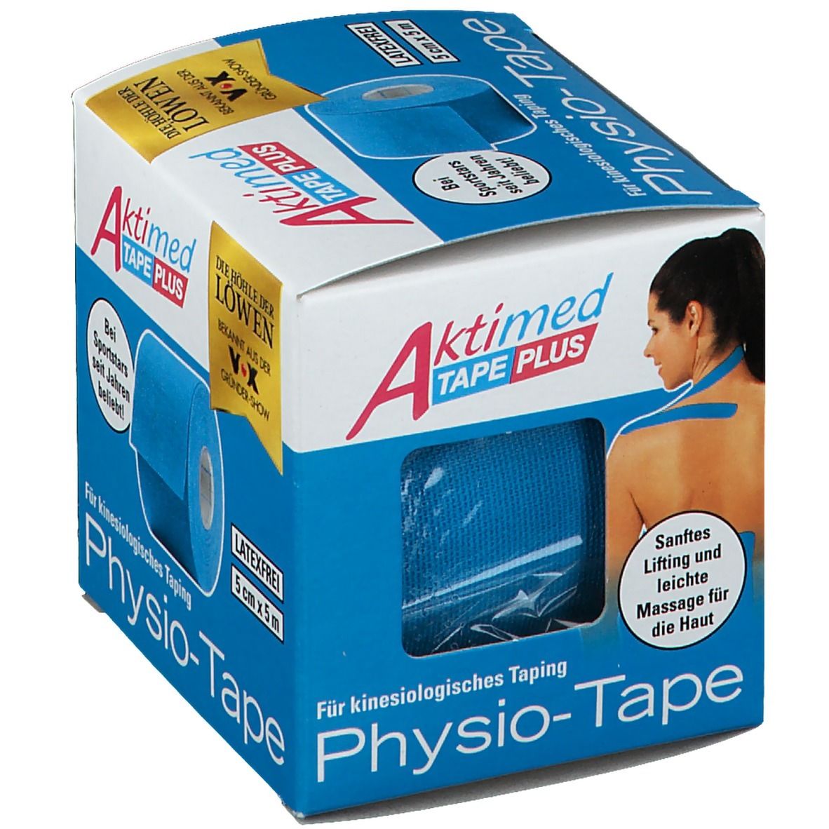 AKTIMED Tape Plus elast.m.Zusatzn.5cmx5m lightblue