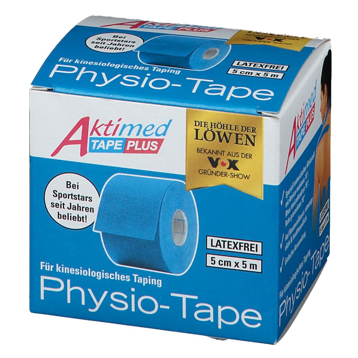 AKTIMED Tape Plus elast.m.Zusatzn.5cmx5m lightblue