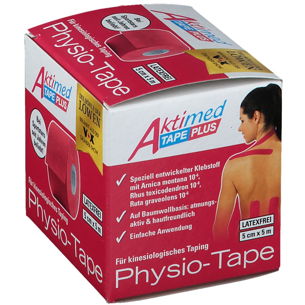 AKTIMED Tape Plus elast.m.Zusatzn.5cmx5m pink