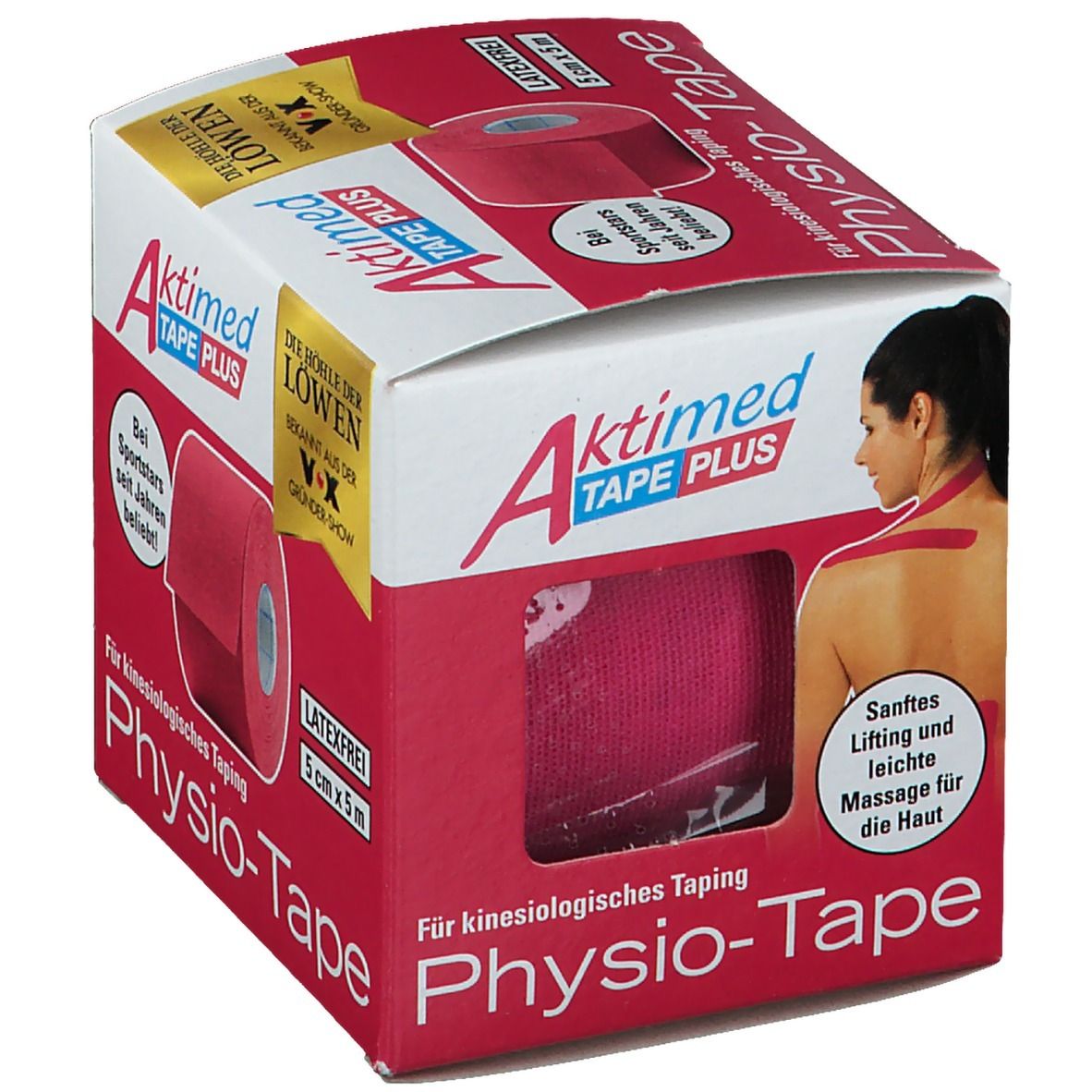 AKTIMED Tape Plus elast.m.Zusatzn.5cmx5m pink