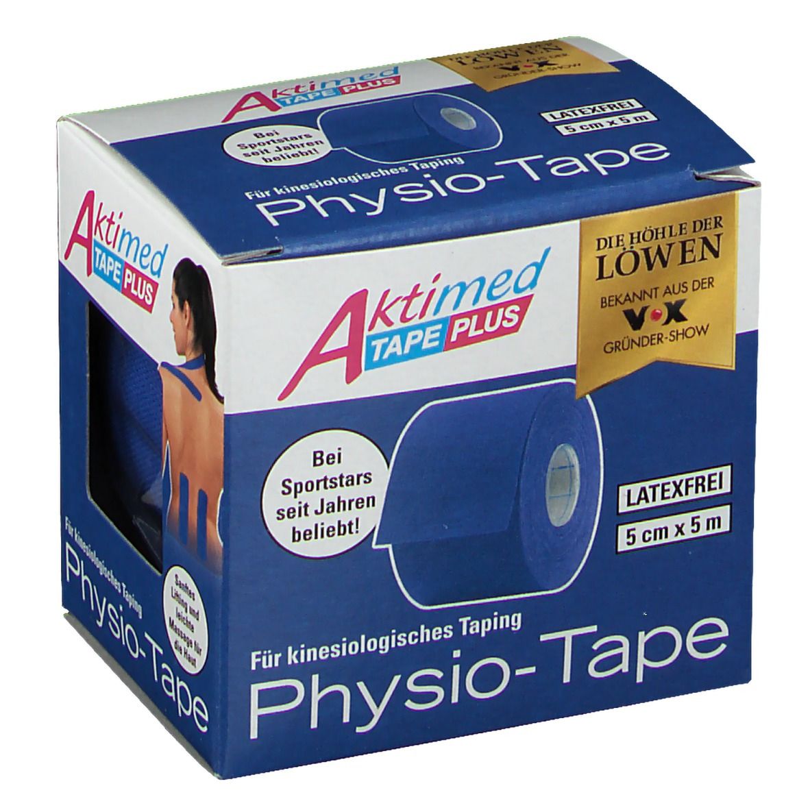 AKTIMED Tape Plus elast.m.Zusatzn.5cmx5m royalbl.