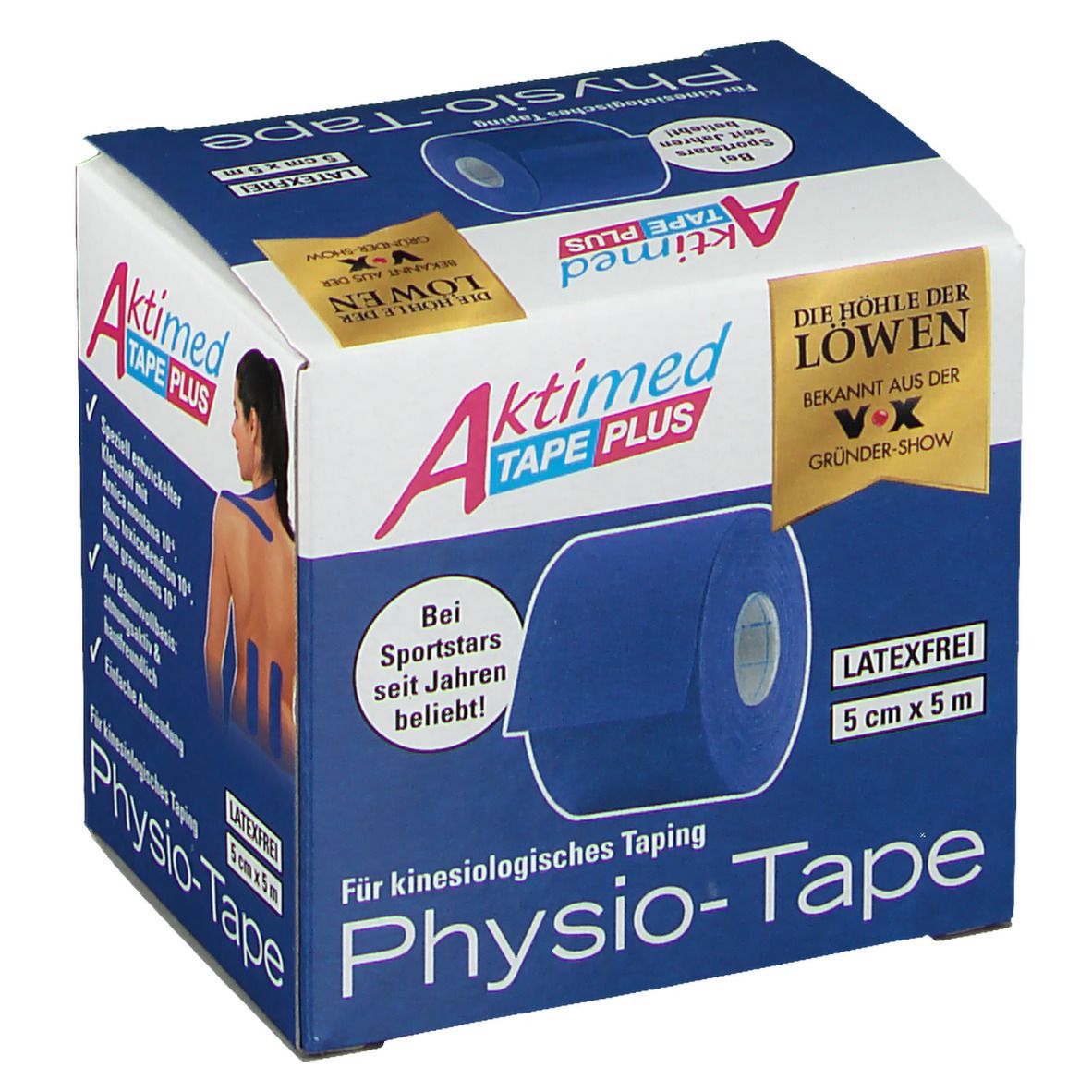 AKTIMED Tape Plus elast.m.Zusatzn.5cmx5m royalbl.