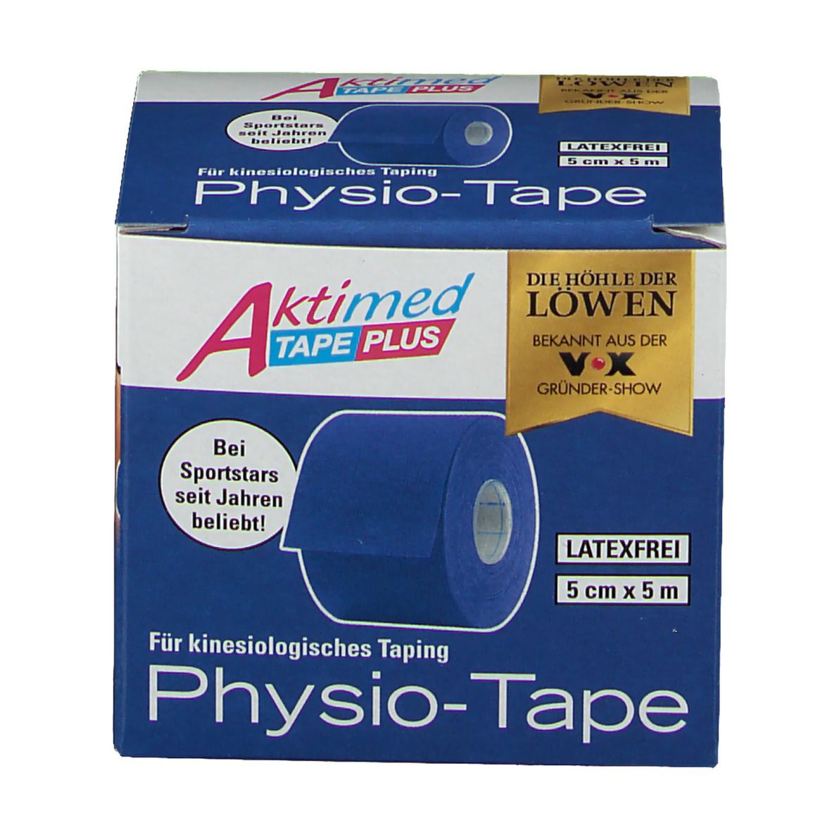 AKTIMED Tape Plus elast.m.Zusatzn.5cmx5m royalbl.