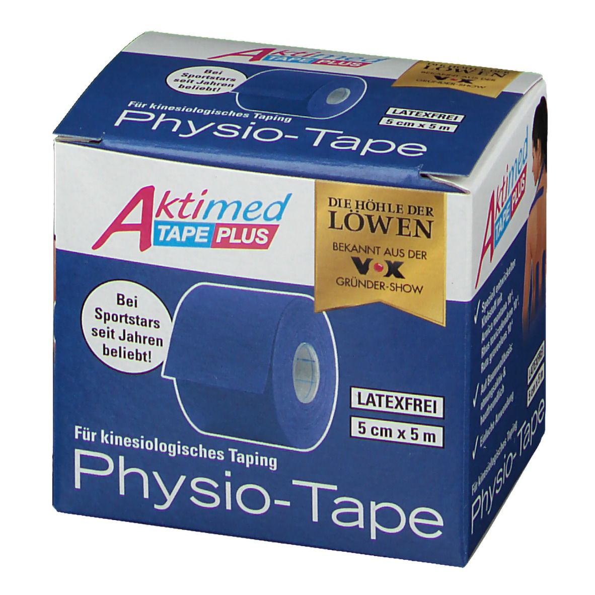 AKTIMED Tape Plus elast.m.Zusatzn.5cmx5m royalbl.