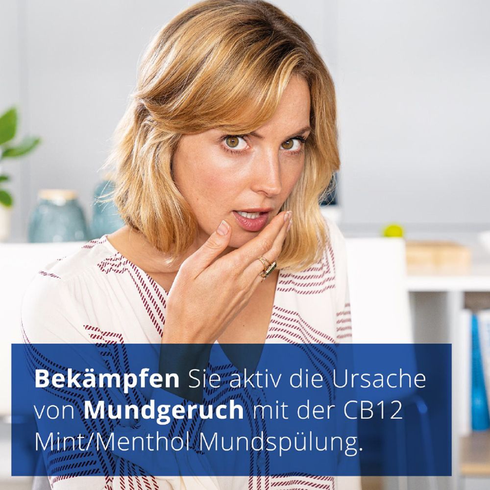 CB12 Mundspülung: Mundwasser mit Zinkacetat & Chlorhexidin gegen schlechten Atem & Mundgeruch