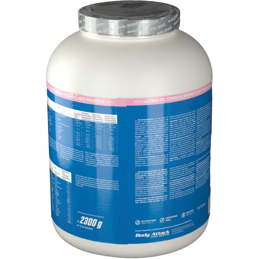 Body Attack 100% Whey Protein Strawberry White Chocolate