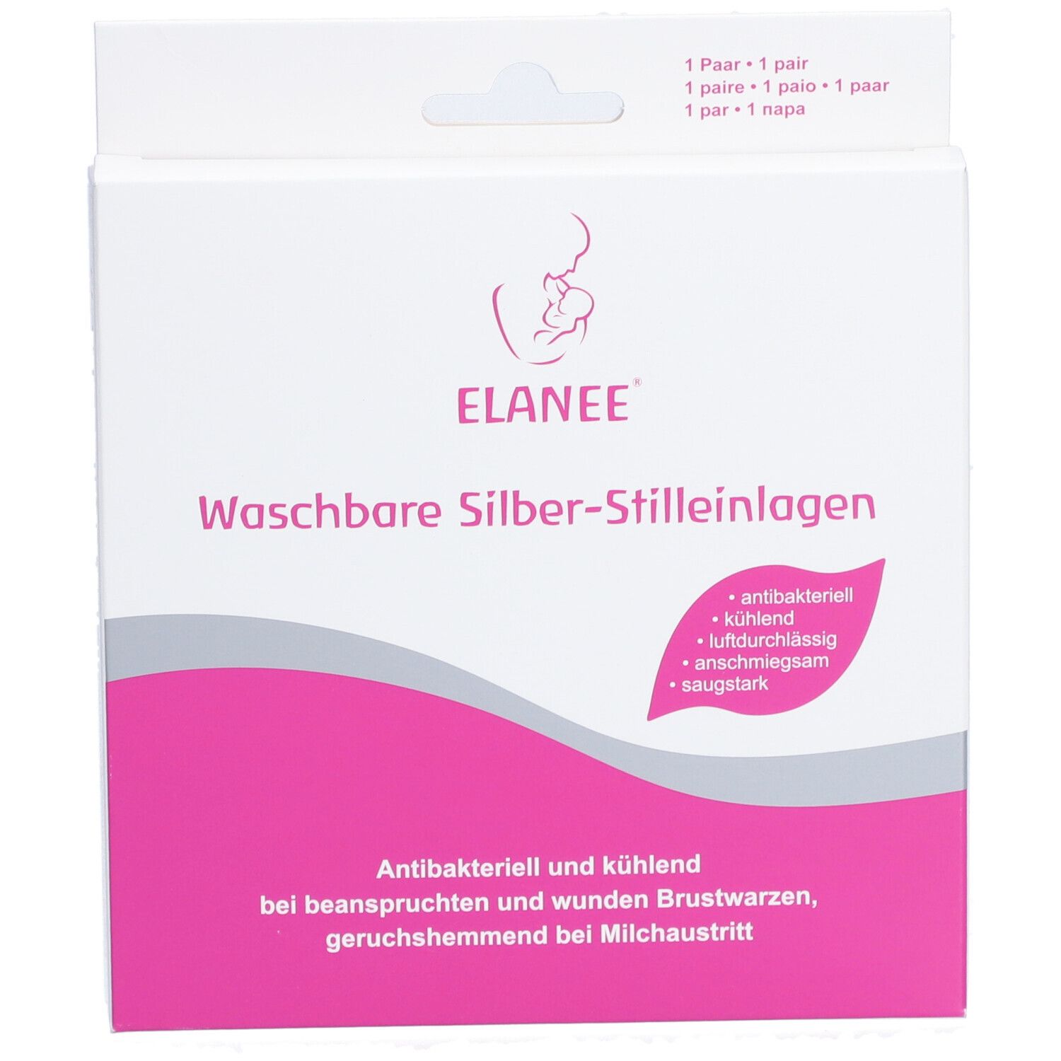 ELANEE Stilleinlagen Silber waschbar